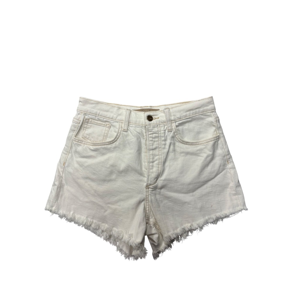 Joe's Jeans The Alex Shorts Women 28 White High Rise‎ Frayed Hem Button Fly - Picture 2 of 16